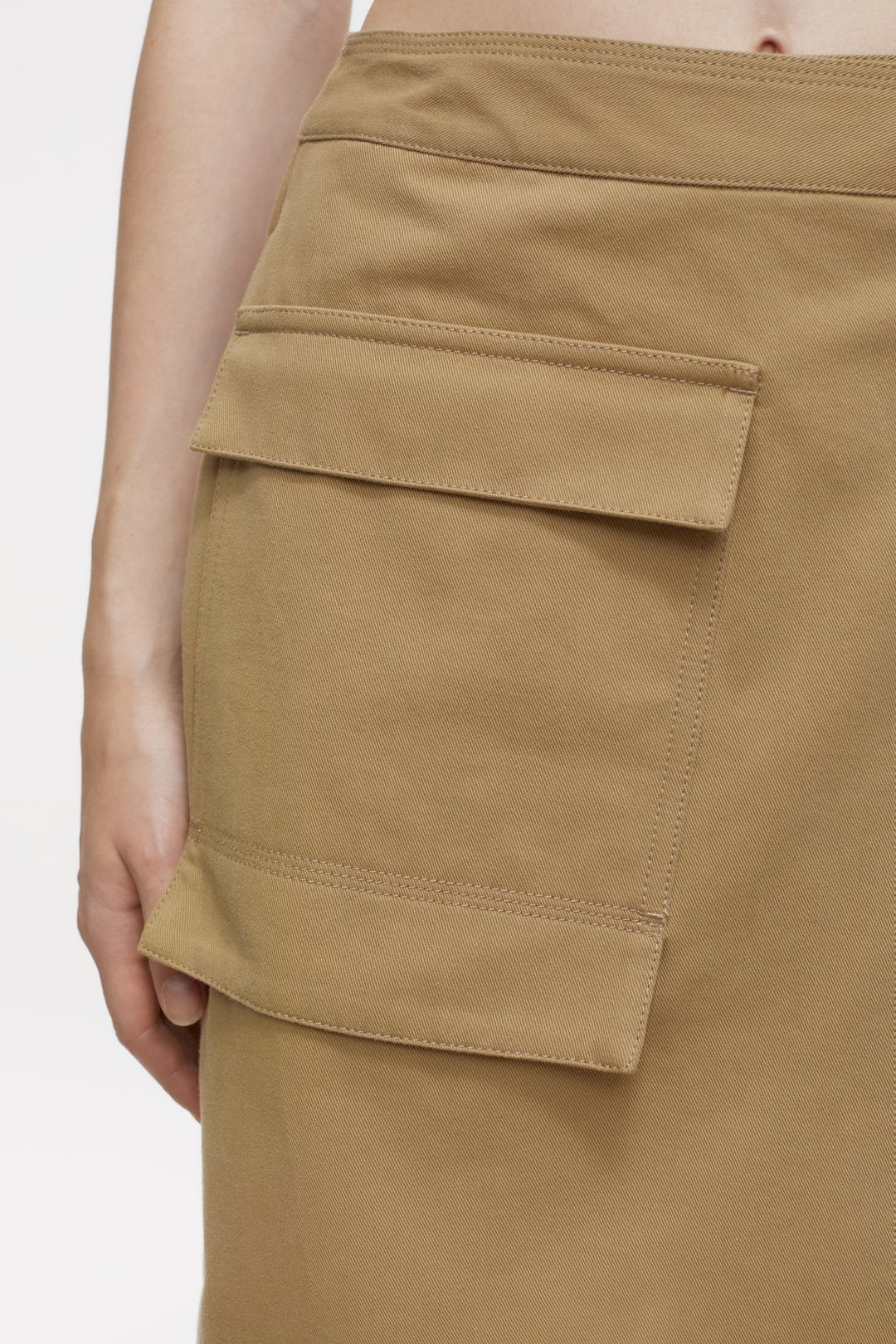 WRAP SKIRT - TAUPE BEIGE