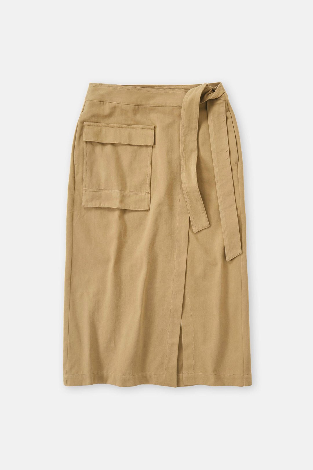 WRAP SKIRT - TAUPE BEIGE
