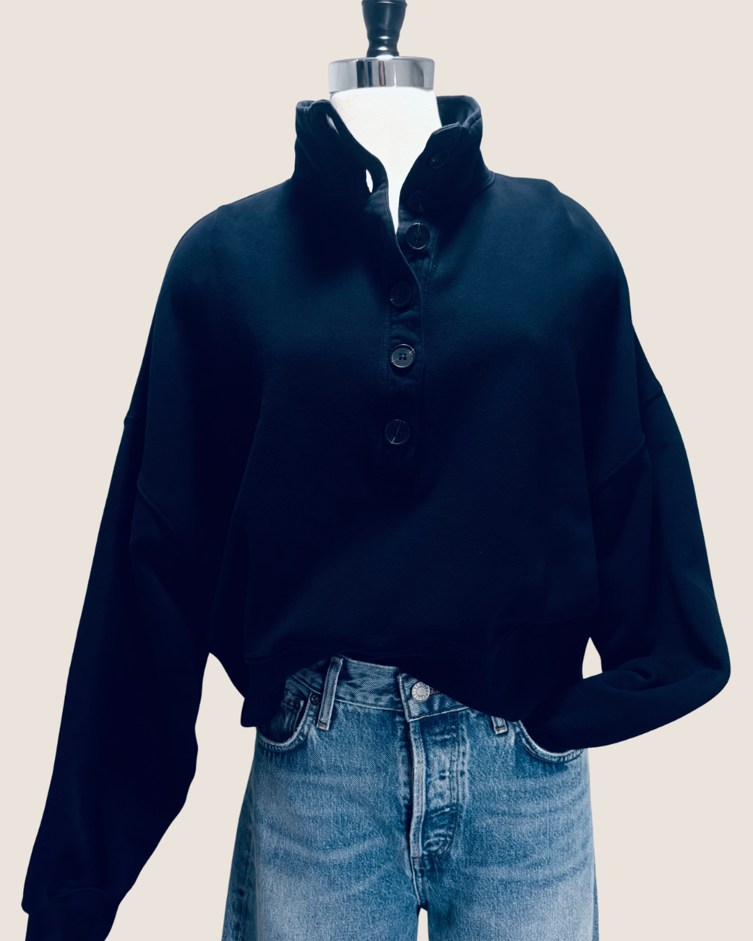 FATIMA SWEATSHIRT - NAVY