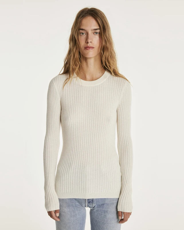 BIBI RIB SWEATER - BLANC