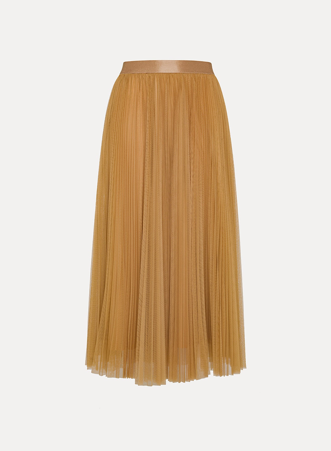 TULLE SOLEIL PLISS SKIRT - ANTIQUE GOLD