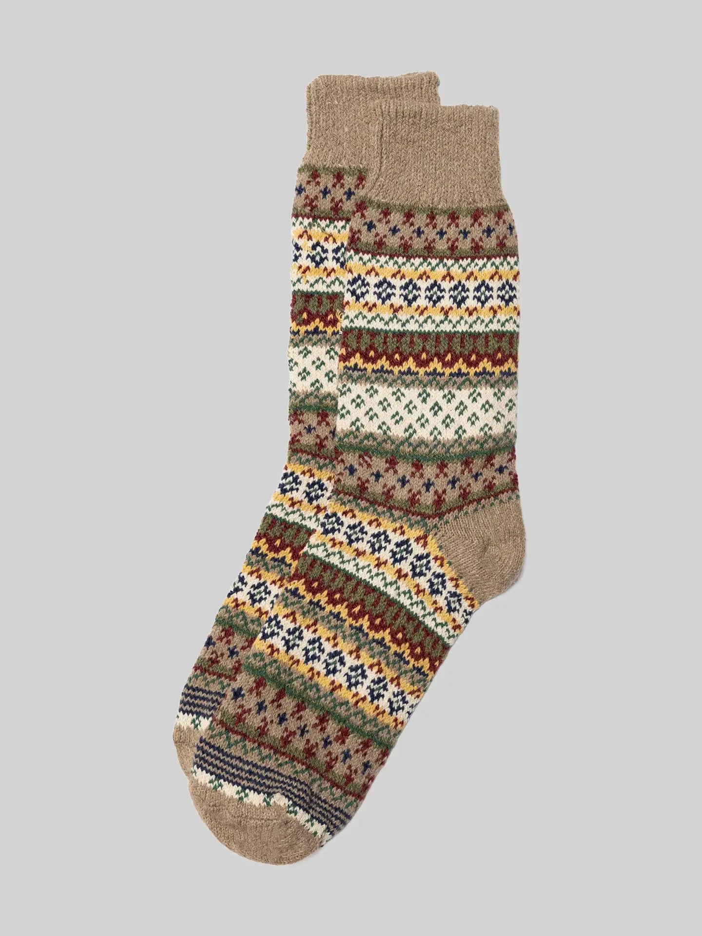 COTTON FAIR ISLE SOCKS
