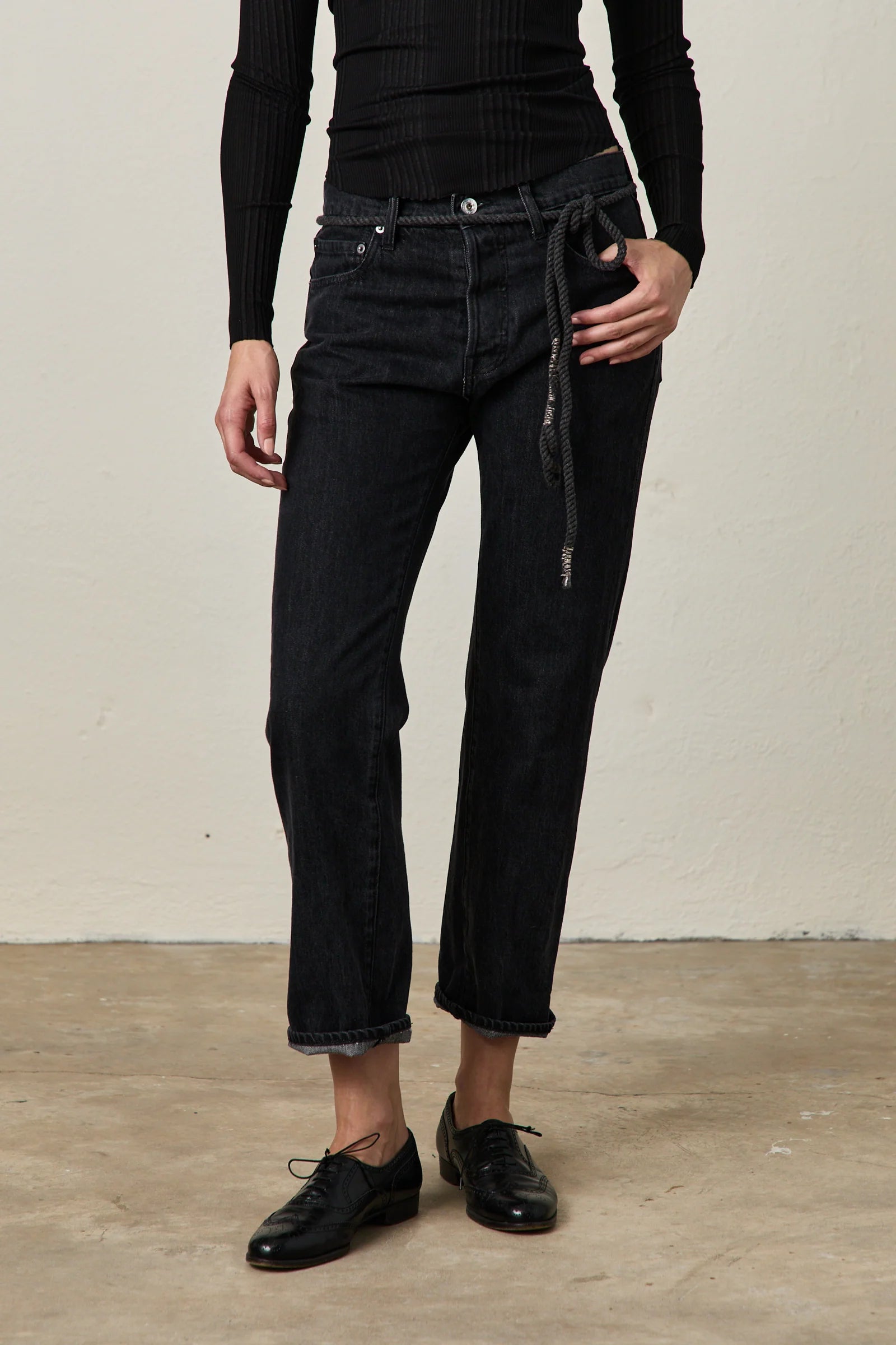 OWENS SLOUCHY STRAIGHT JEAN - NOIR