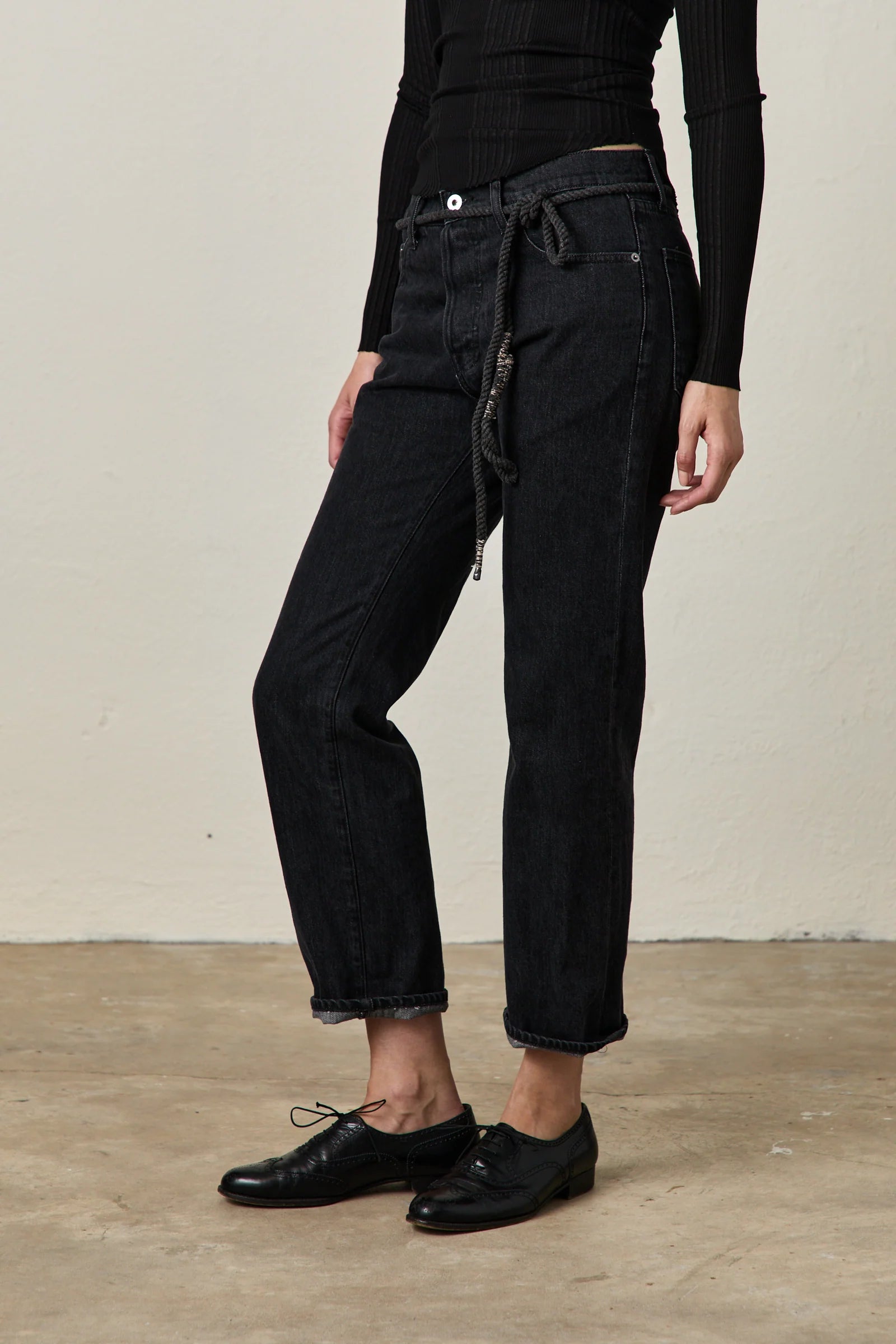 OWENS SLOUCHY STRAIGHT JEAN - NOIR