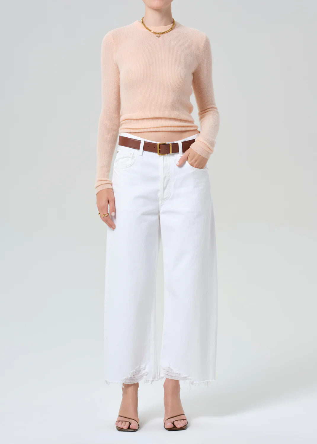 AYLA RAW HEM CROP - HARLOW