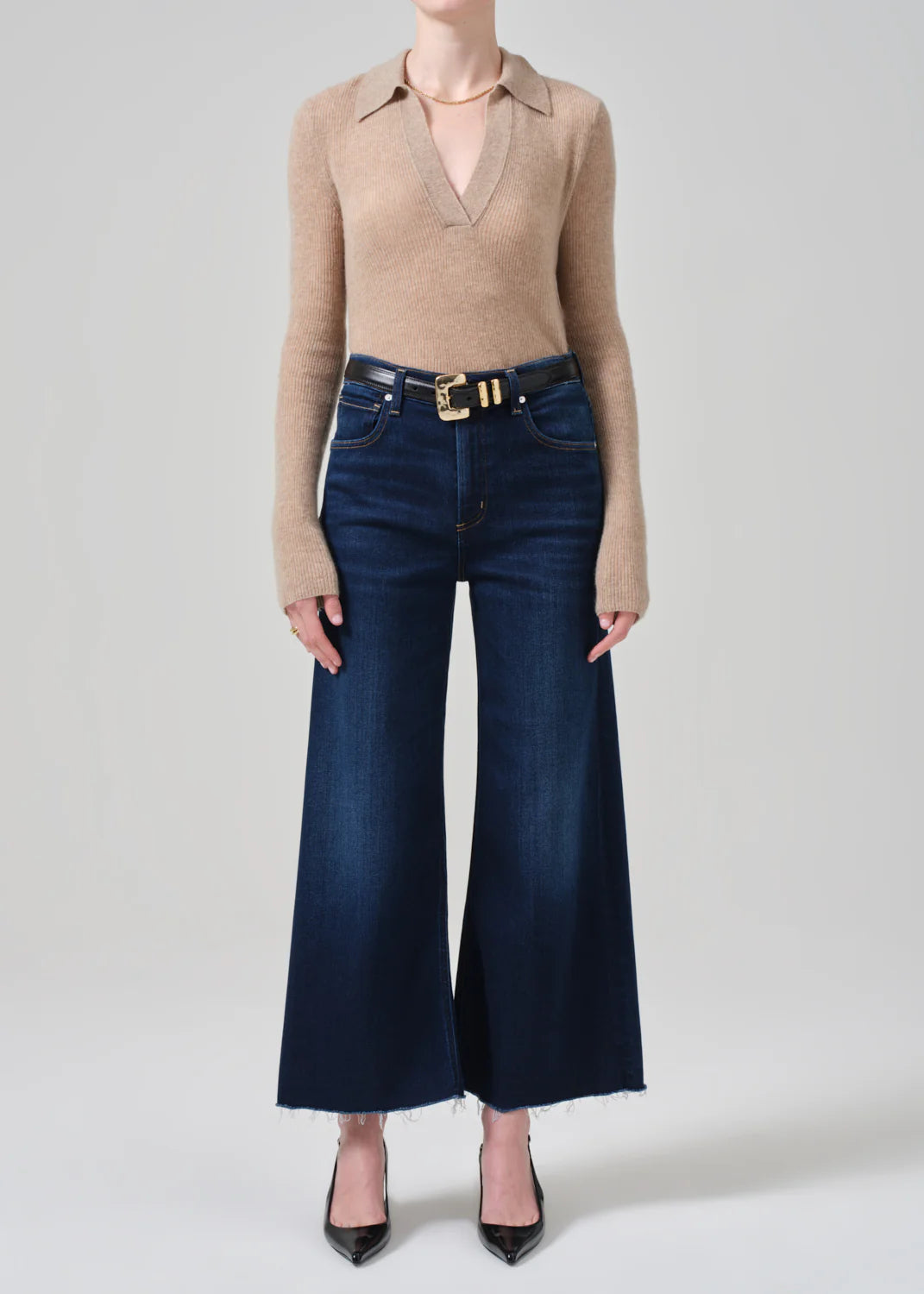 LYRA WIDE LEG CROP - LOTUS