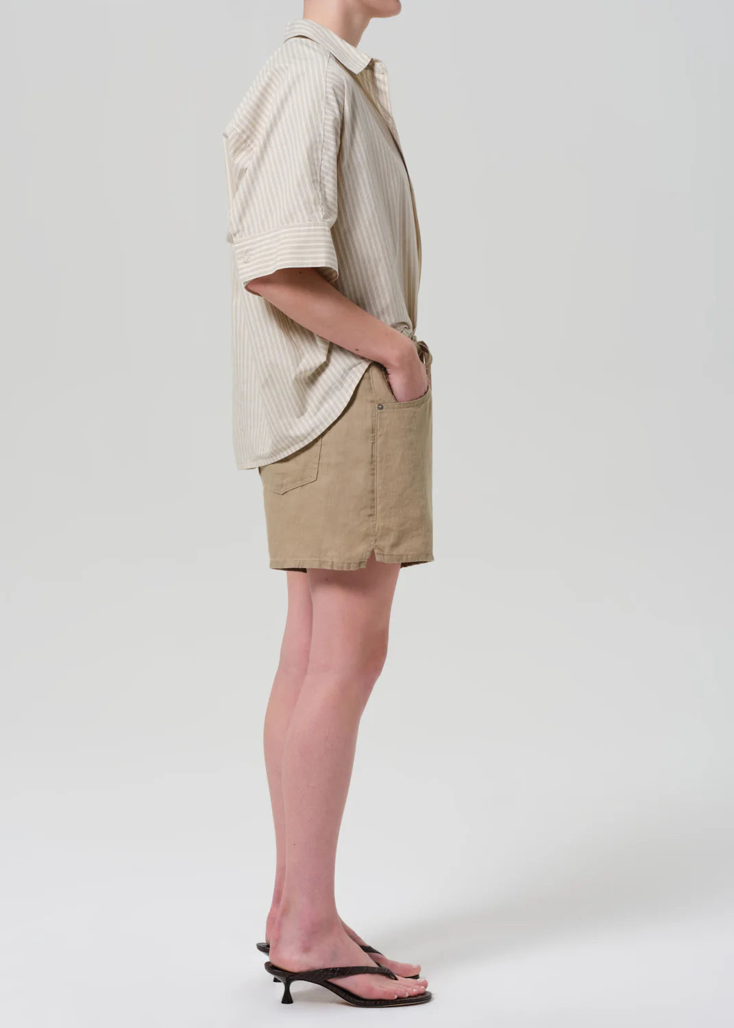 BRYNN DRAWSTRING SHORT - GOBI
