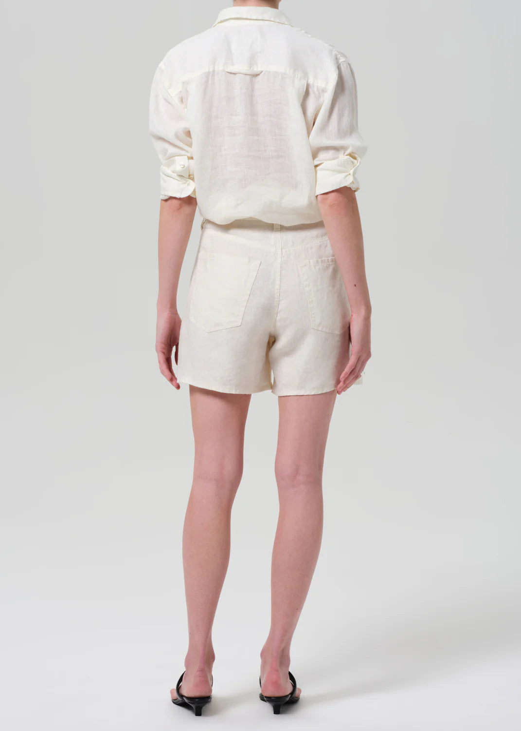 BRYNN DRAWSTRING SHORT - VANILLA