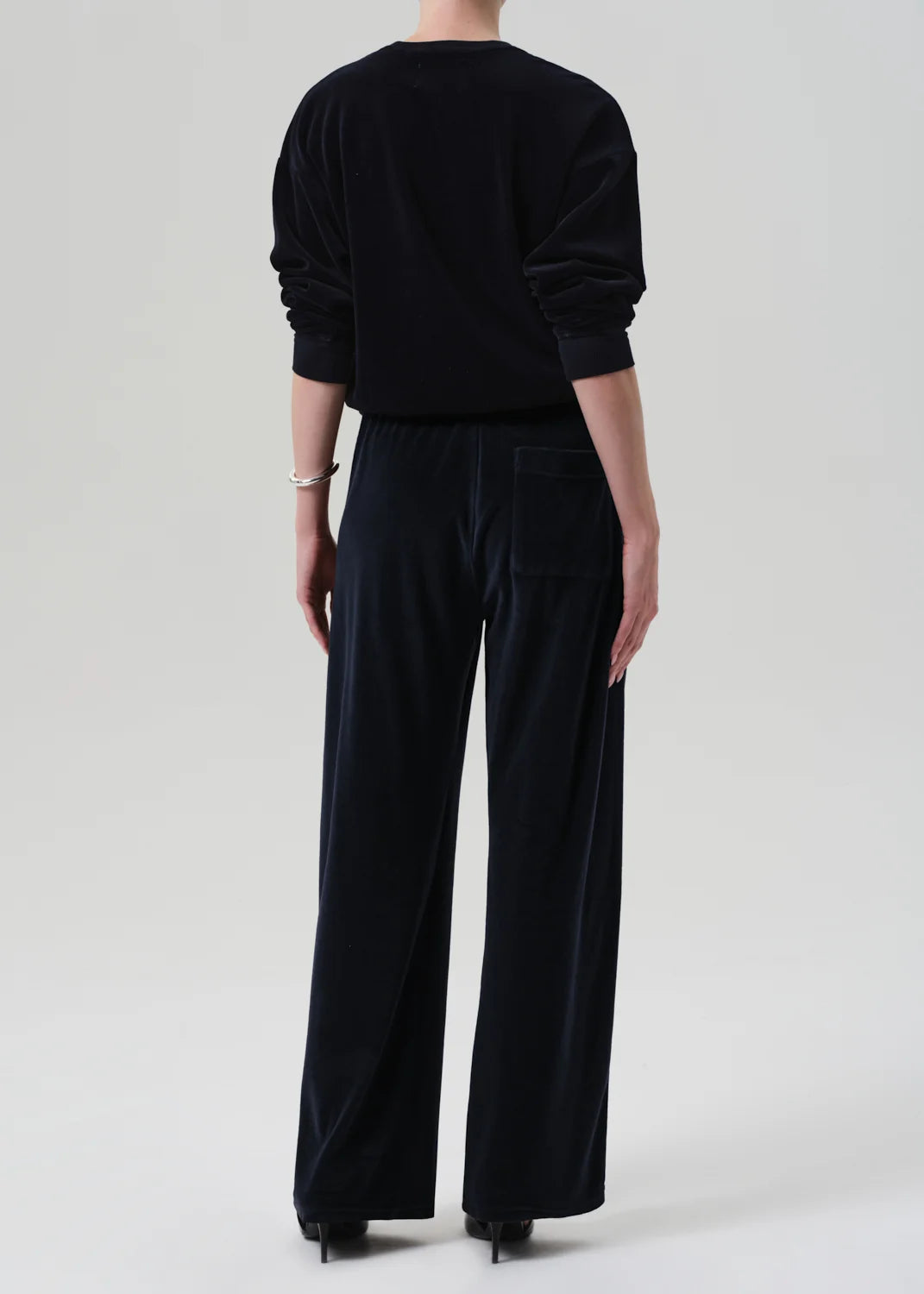 BRYNN VELOUR DRAWSTRING PANT - NOTTE