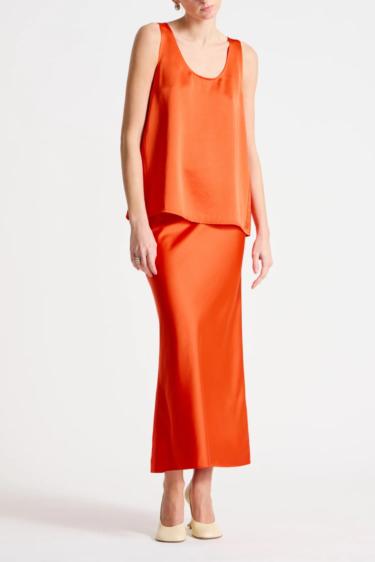 TALIA MAXI SKIRT - MANDARIN