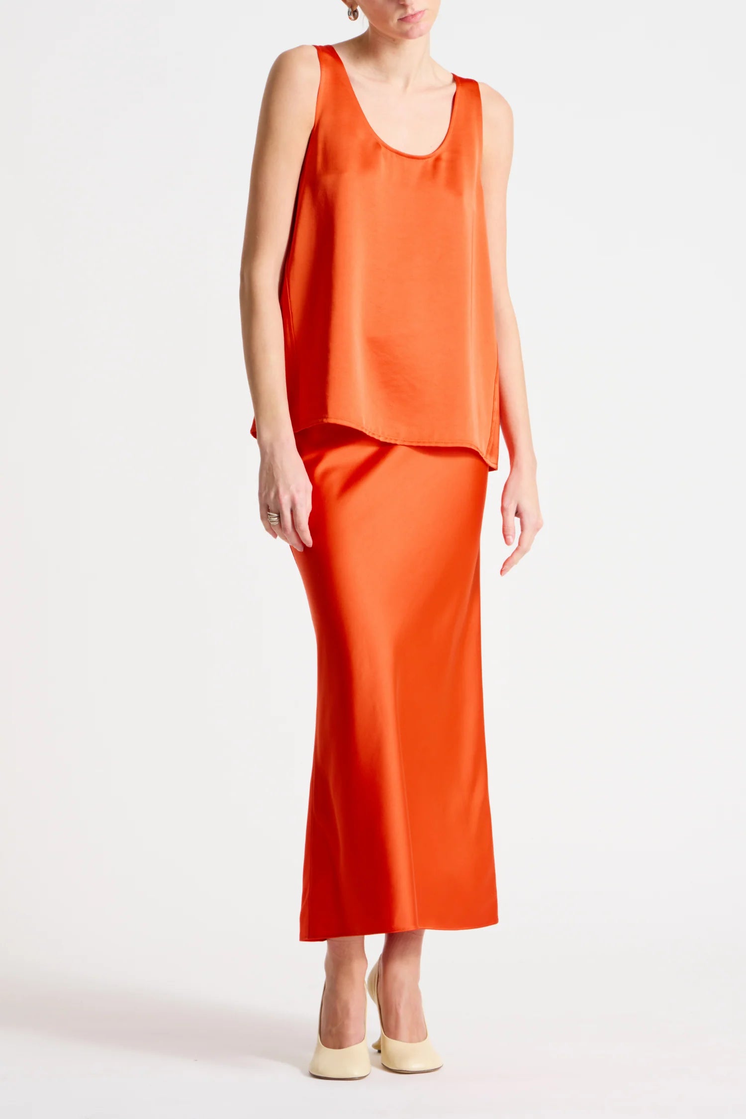 TALIA MAXI SKIRT - MANDARIN