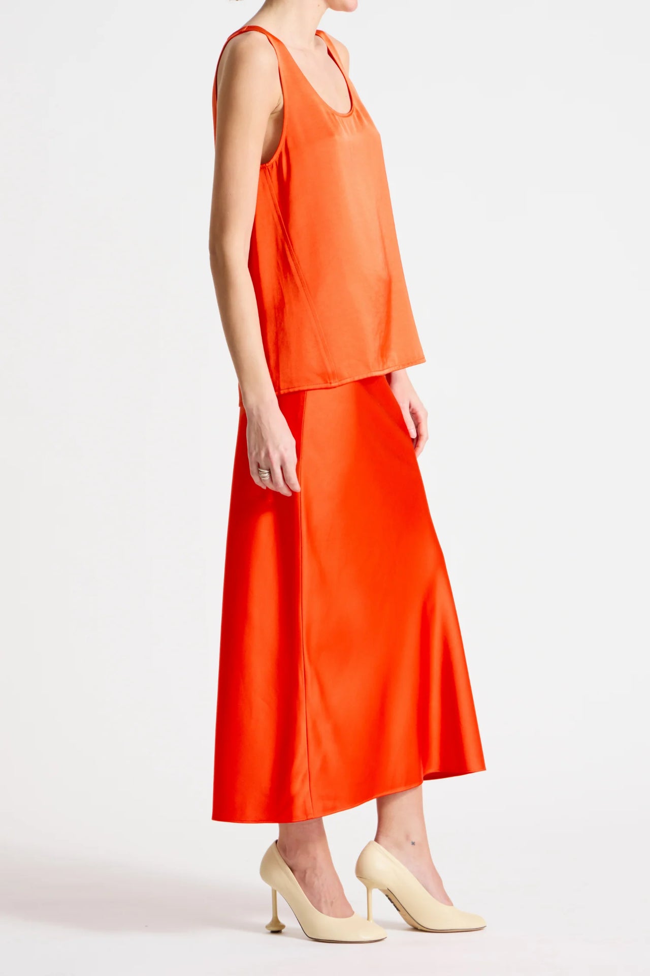 TALIA MAXI SKIRT - MANDARIN