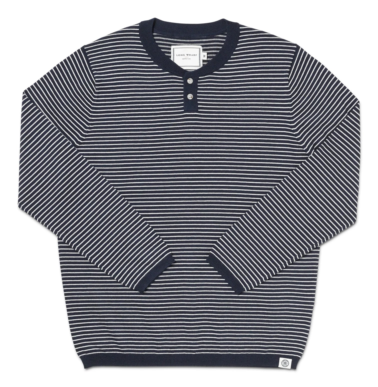 SEAWELL STRIPED HENLEY - NAVY