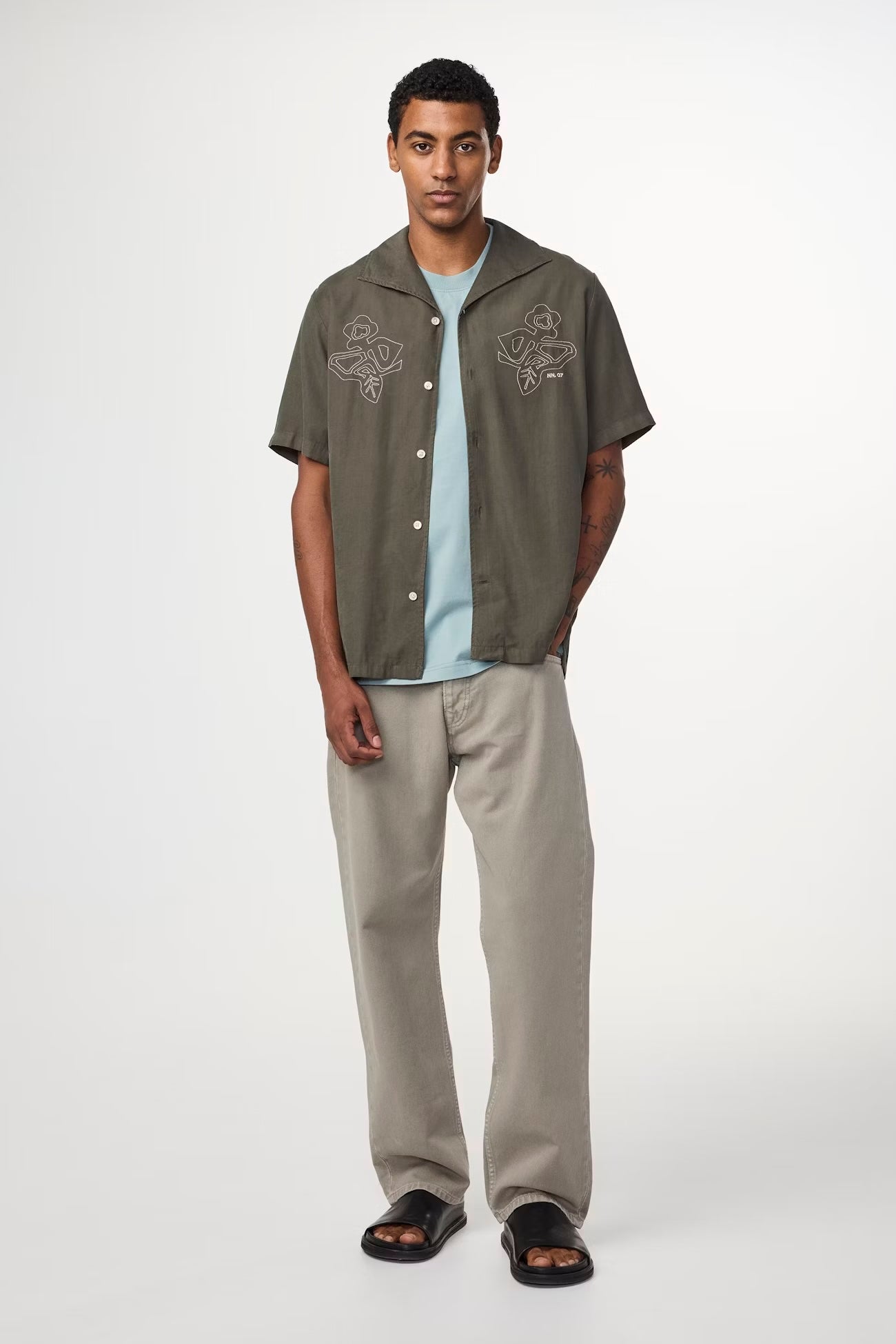 ARES S/S KNIT SHIRT - CAPERS
