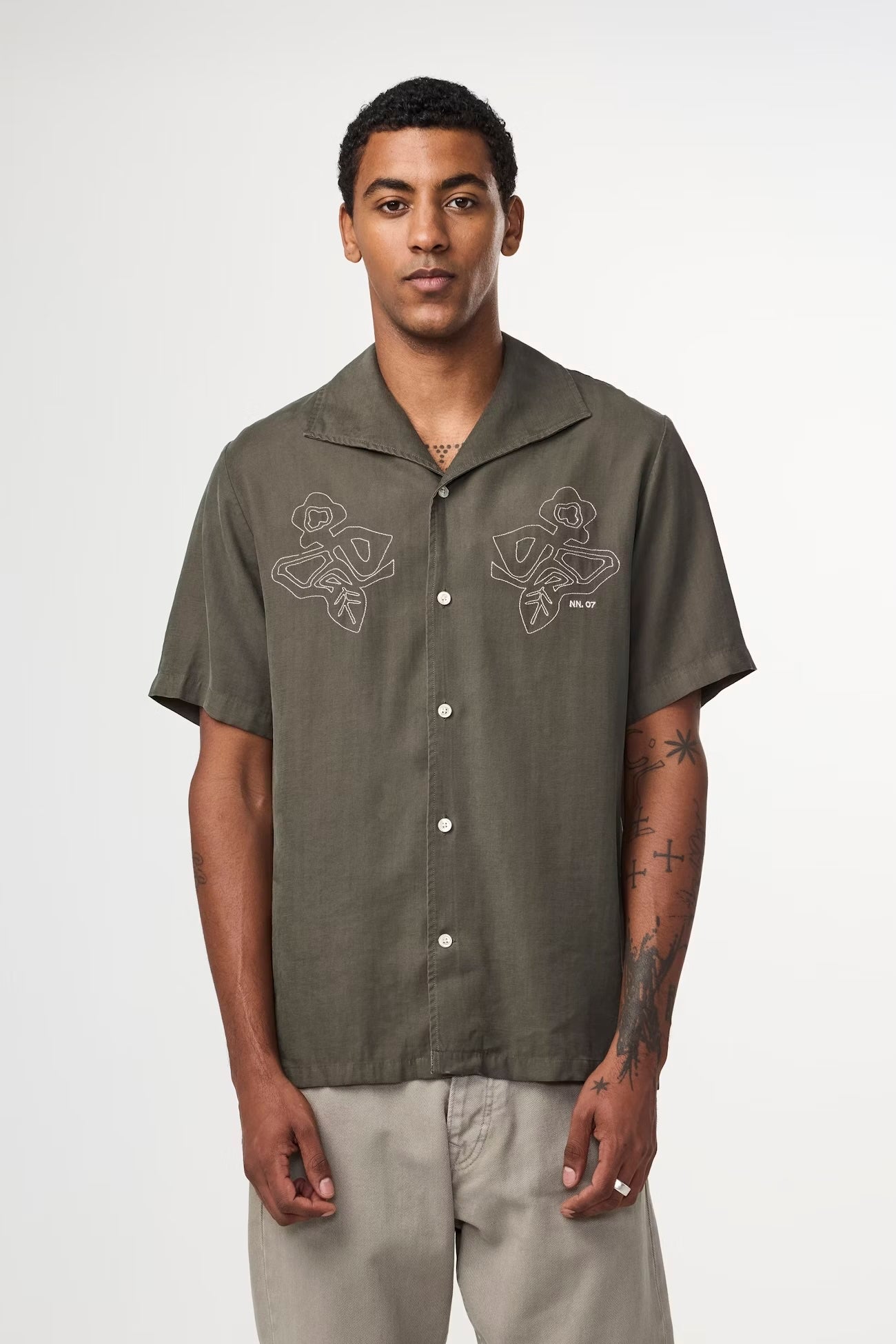 ARES S/S KNIT SHIRT - CAPERS