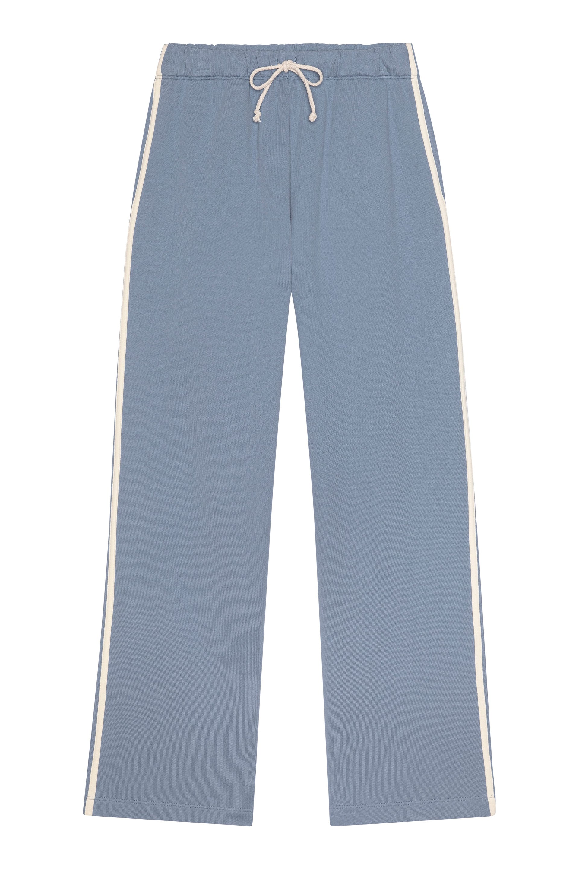 ECO-TERRY STRIPE PANT - CORNFLOWER