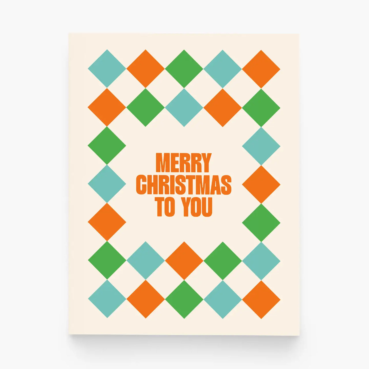 MERRY CHRISTMAS CHECKERED CARD