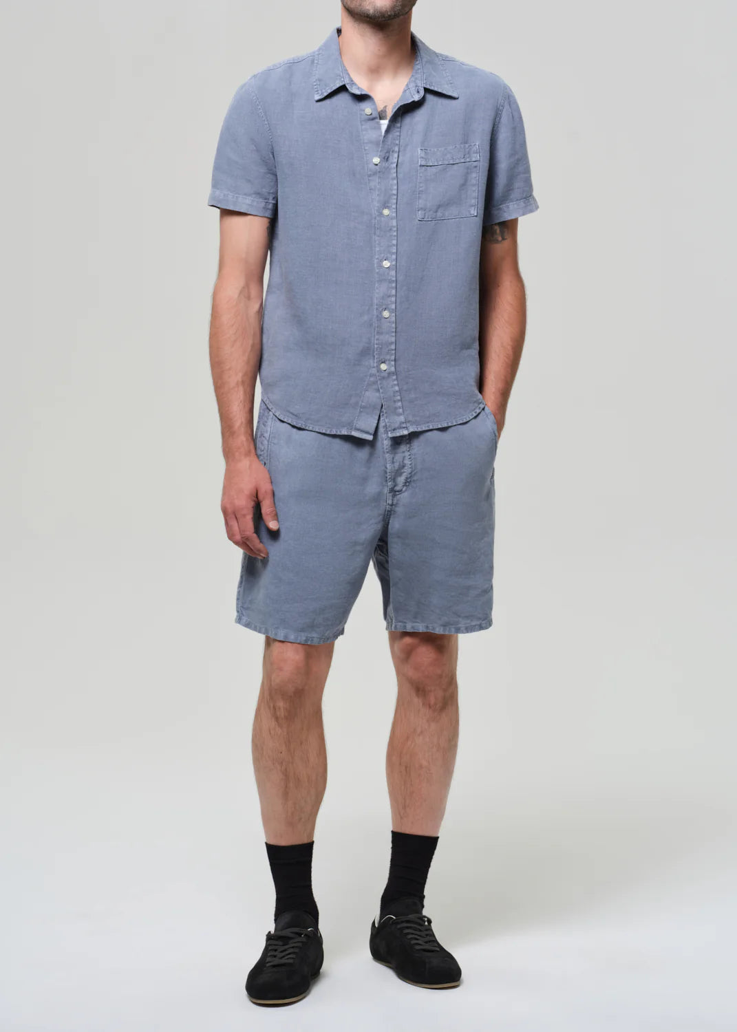 DRAWSTRING DECK SHORT - STONE BLUE