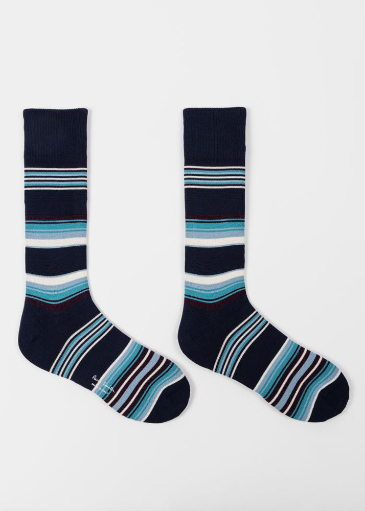 MENS SOCK - NAVY HOWARD STRIPE