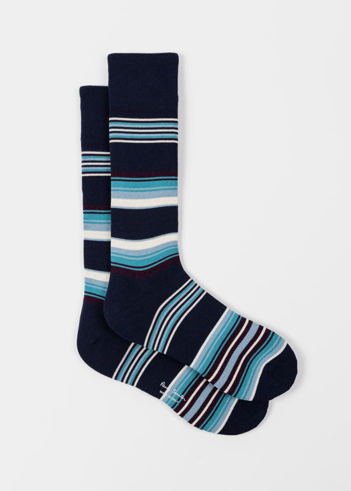 MENS SOCK - NAVY HOWARD STRIPE