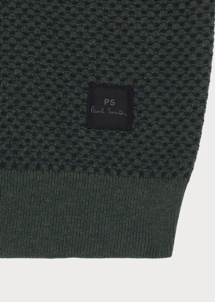 COTTON-NYLON SWEATER - DARK GREEN