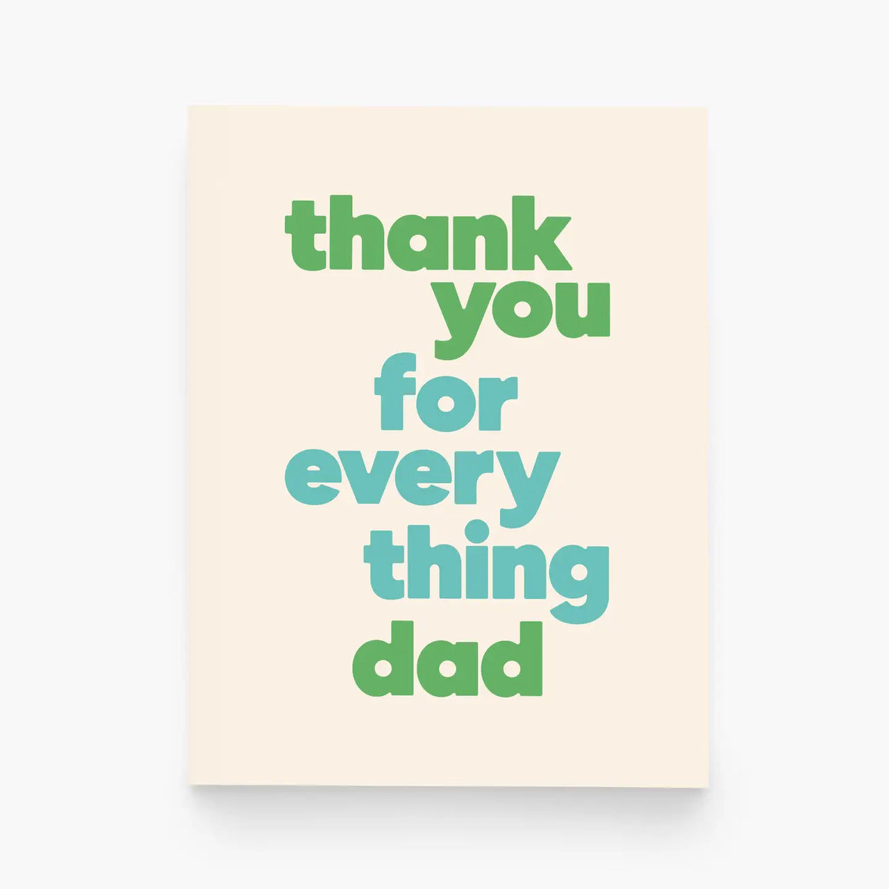 THANK YOU FOR EVERYTHING DAD CARD