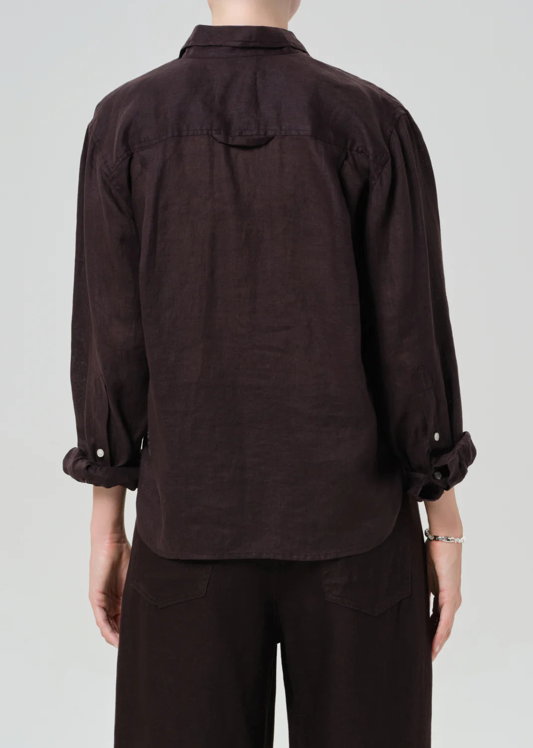 KAYLA SHRUNKEN SHIRT - CHOCOLATE