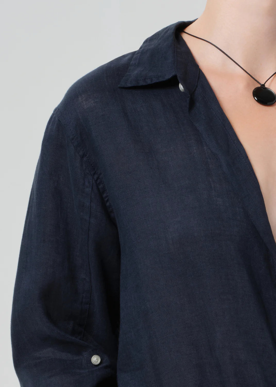 KAYLA SHRUNKEN SHIRT - TRUE NAVY