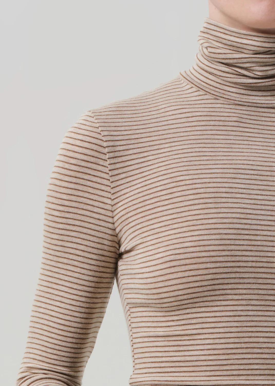 CARADENE TURTLENECK - OATMEAL STRIPE