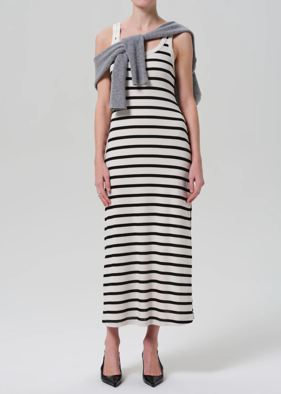 FAYE TANK DRESS - MIDNIGHT STRIPE