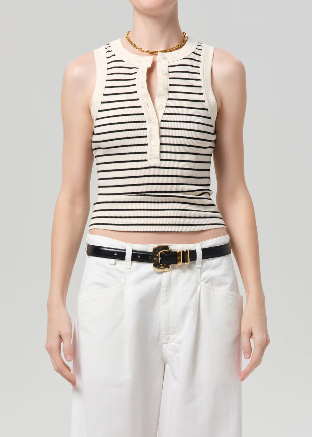 CAROLYN TANK - QUARTZ STRIPE