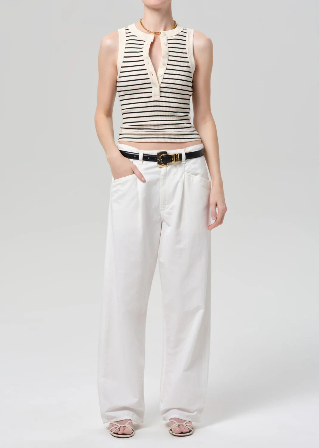CAROLYN TANK - QUARTZ STRIPE