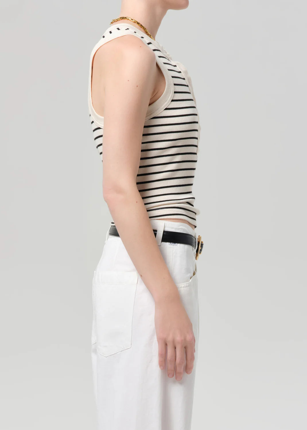 CAROLYN TANK - QUARTZ STRIPE