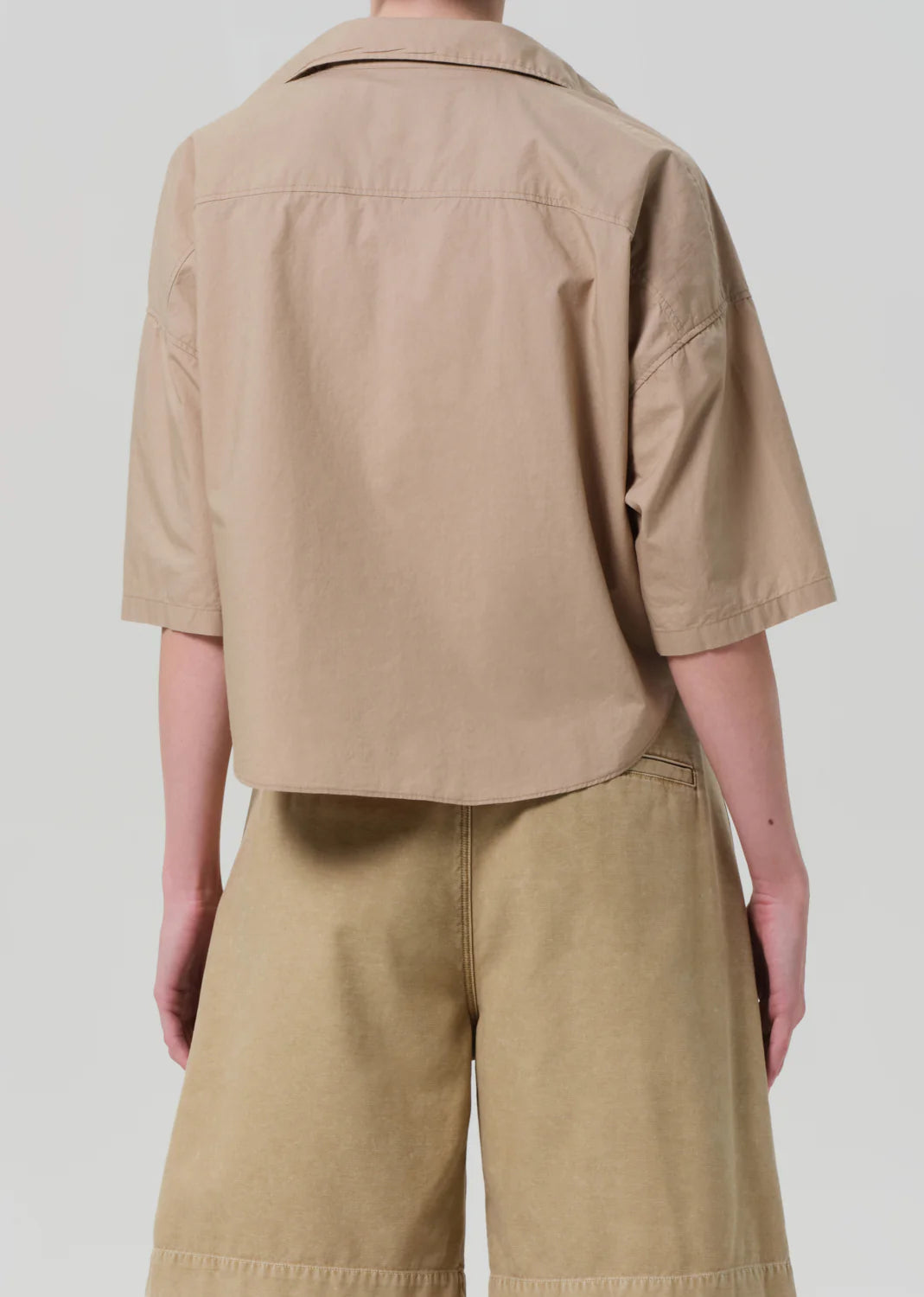 FRANCES CROPPED CAPE BUTTON UP - CATALINA