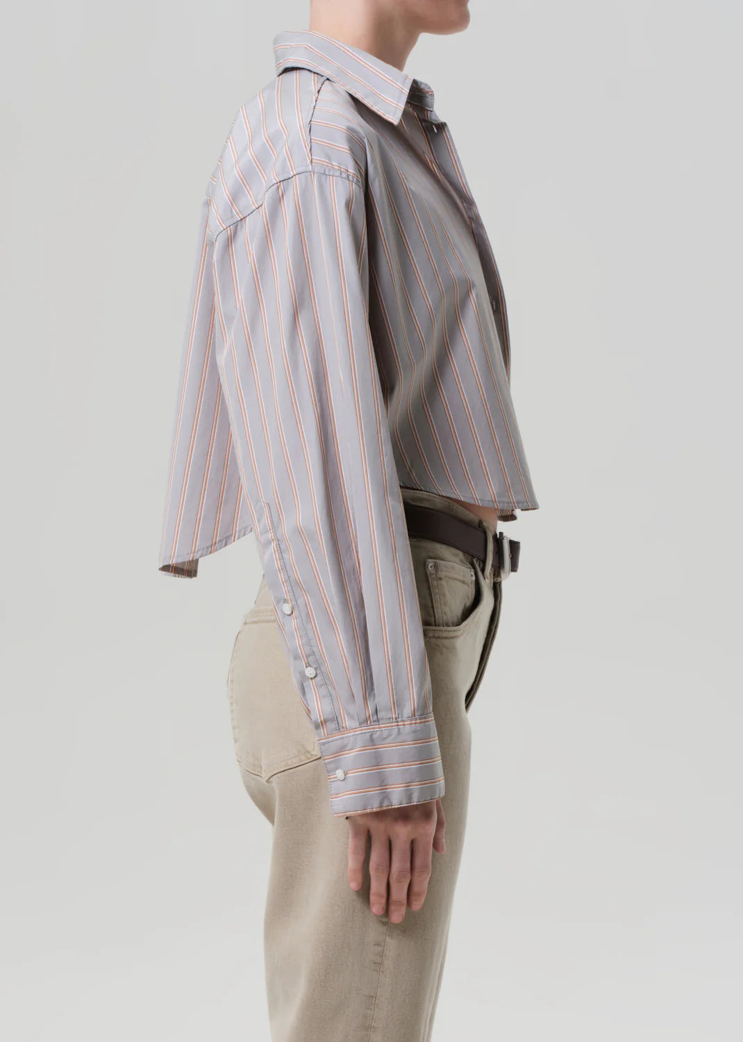 ANA CROPPED SHIRT - NOBLE STRIPE