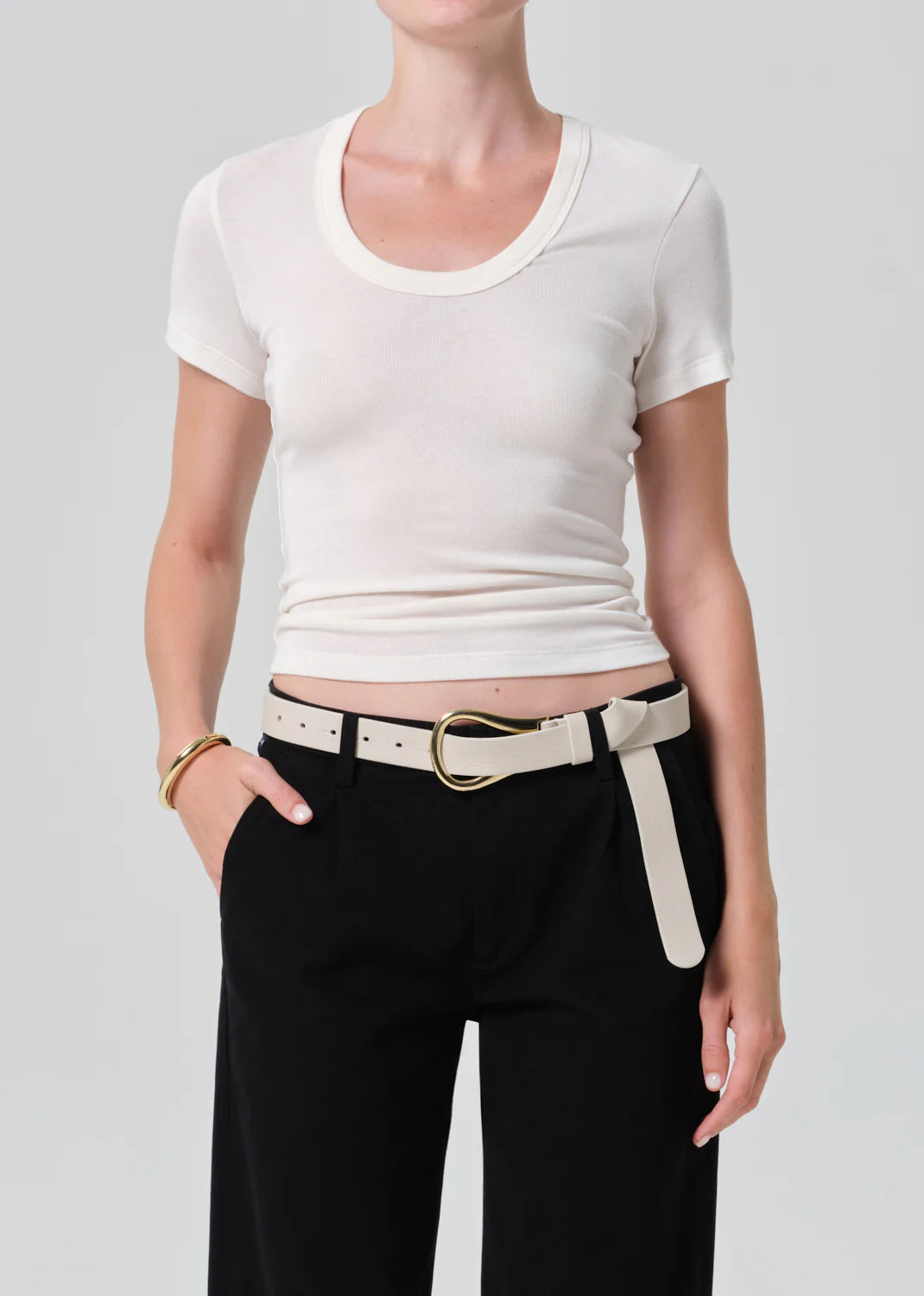 MAUDE U-NECK TEE - PASHMINA