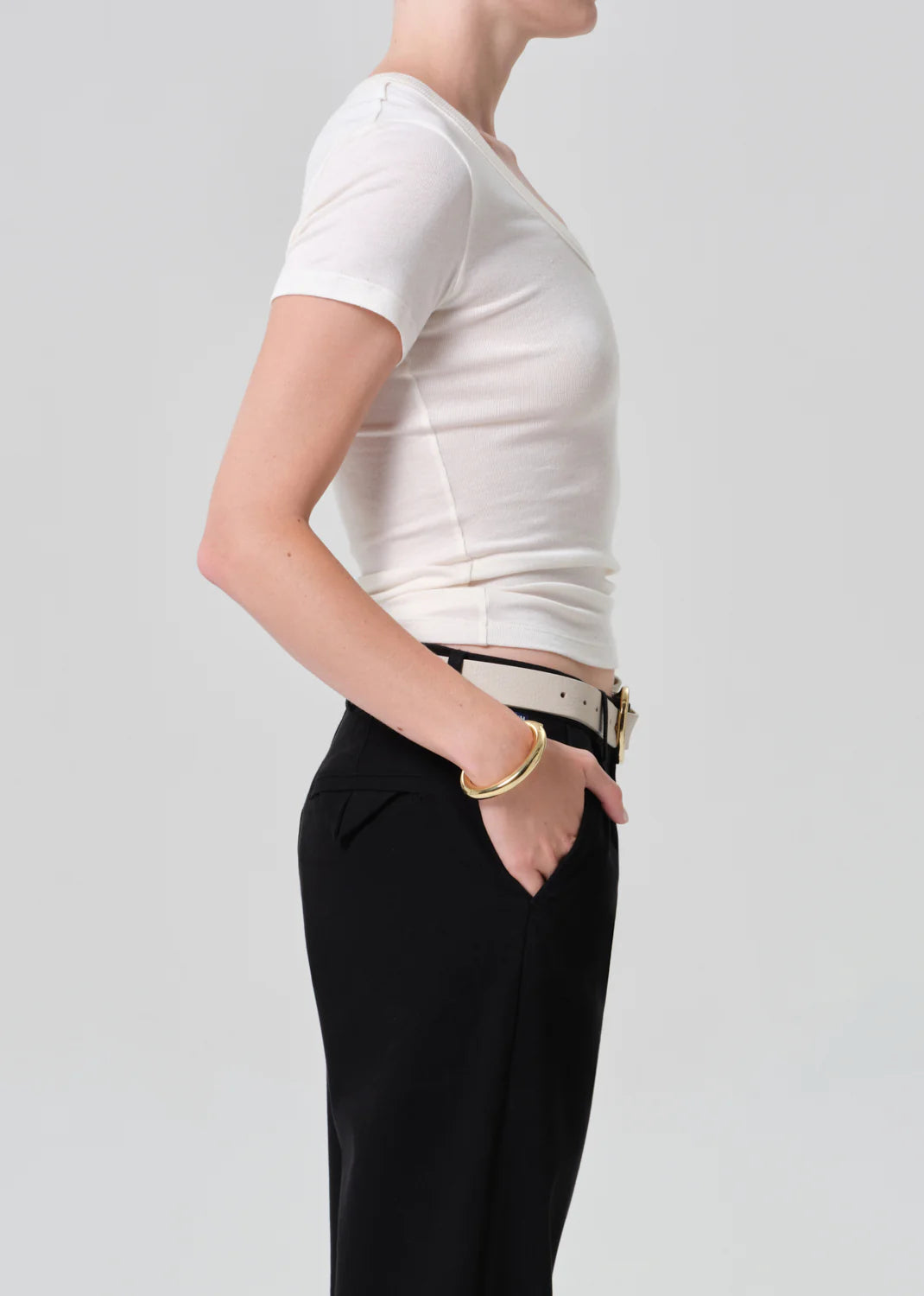 MAUDE U-NECK TEE - PASHMINA