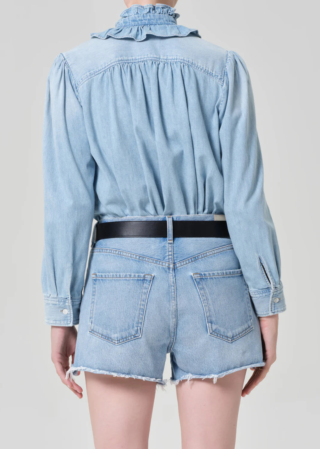 CALISTA FRILL COLLAR SHIRT - SKYLAR