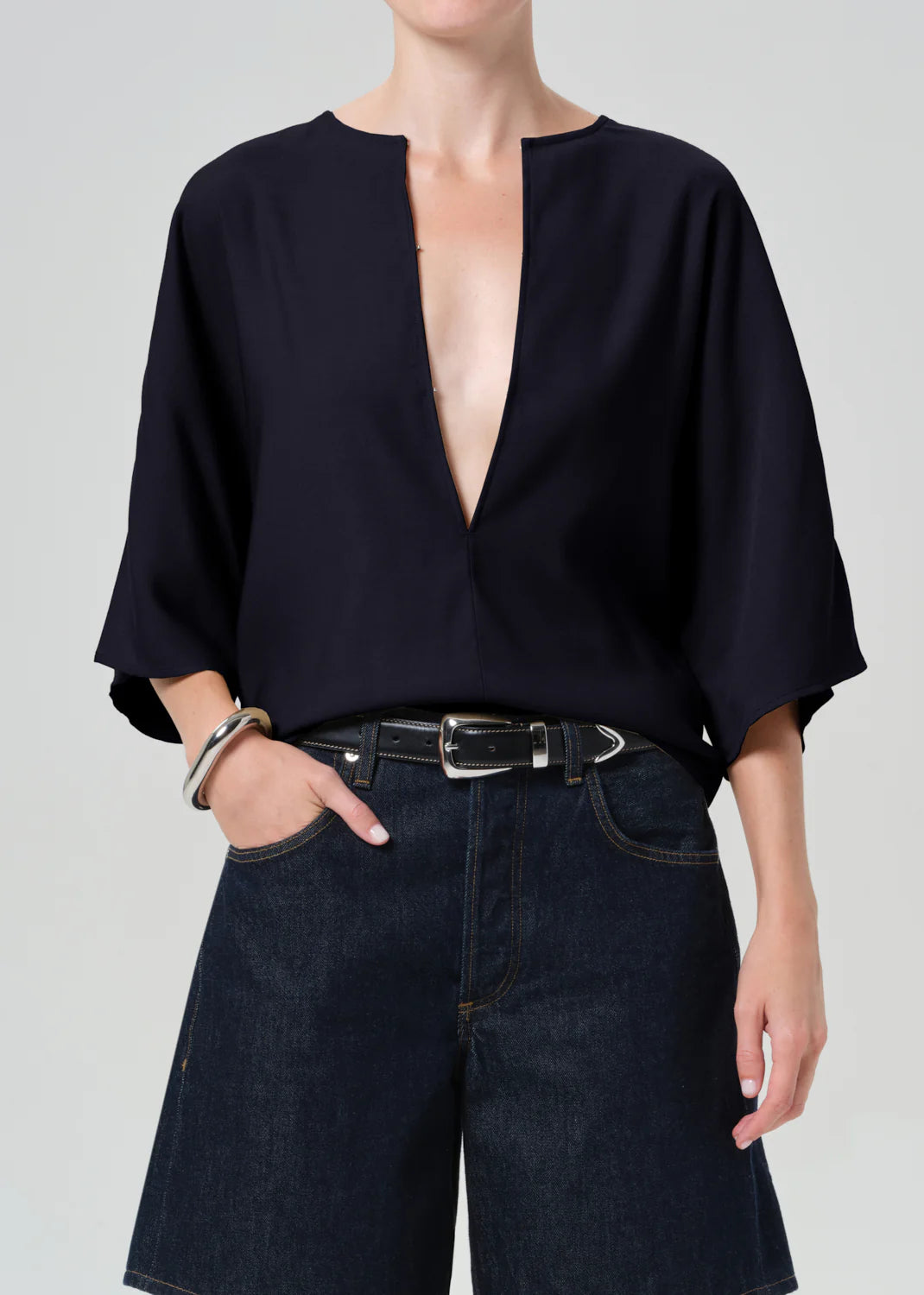 FRANCA PORTOFINO TWILL SHIRT - NAVY