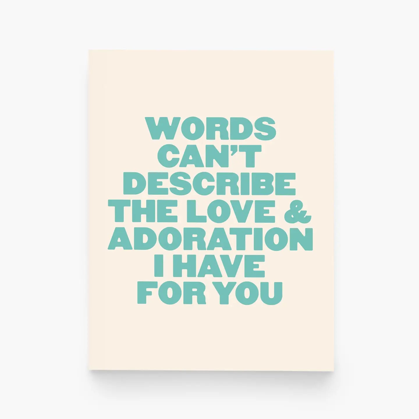 WORDS OF ADORATION CARD