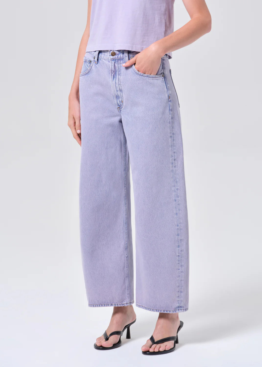 LOW CURVE JEAN CROP - AURA