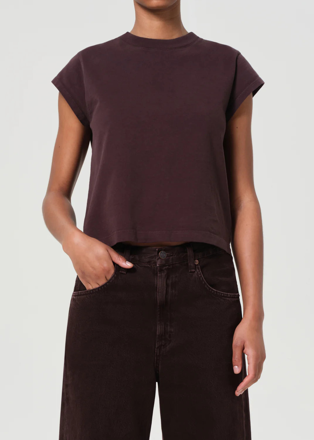 BRYCE CAP SLEEVE - ROOT BROWN