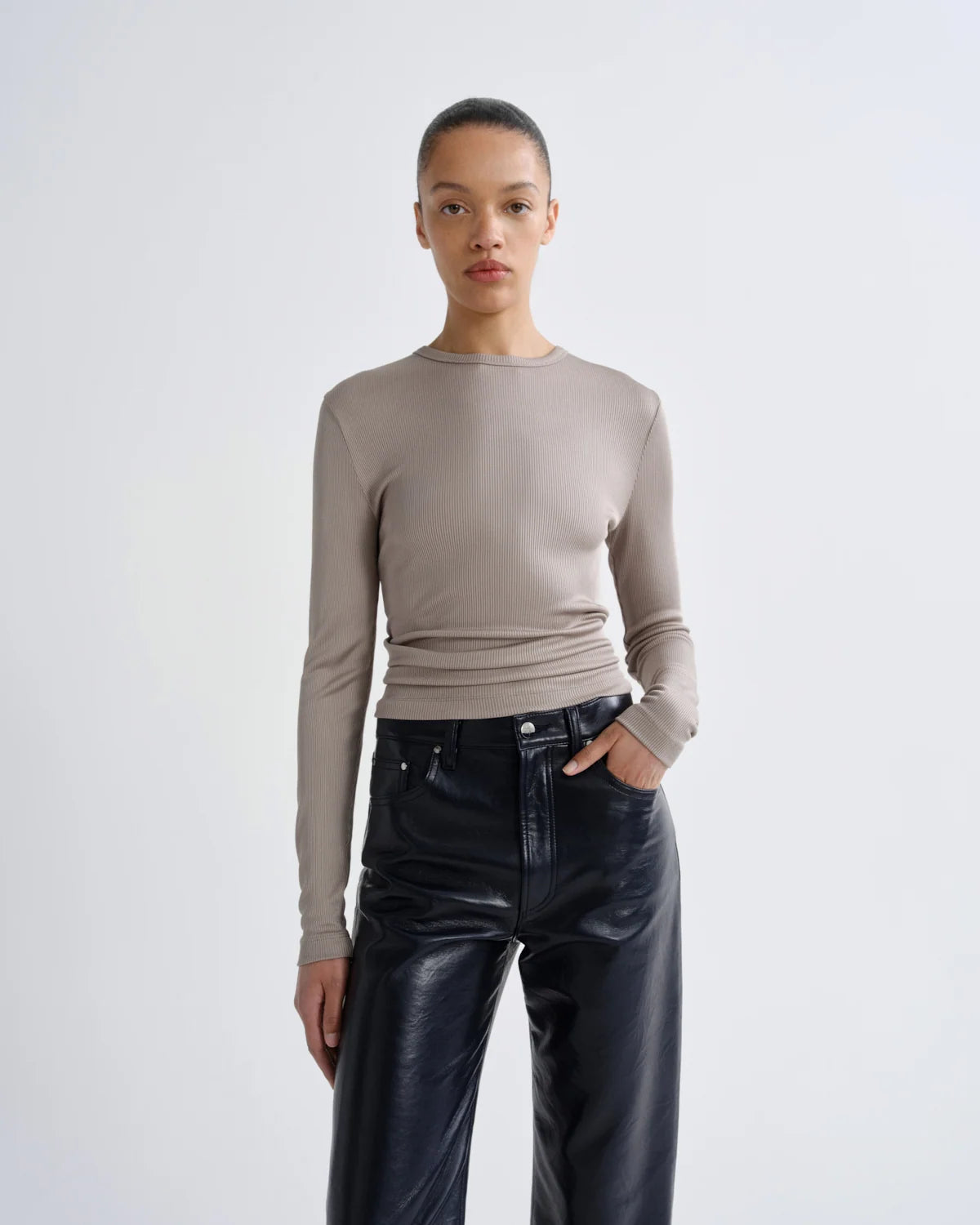 DELPHI SLIM TEE - TAUPE