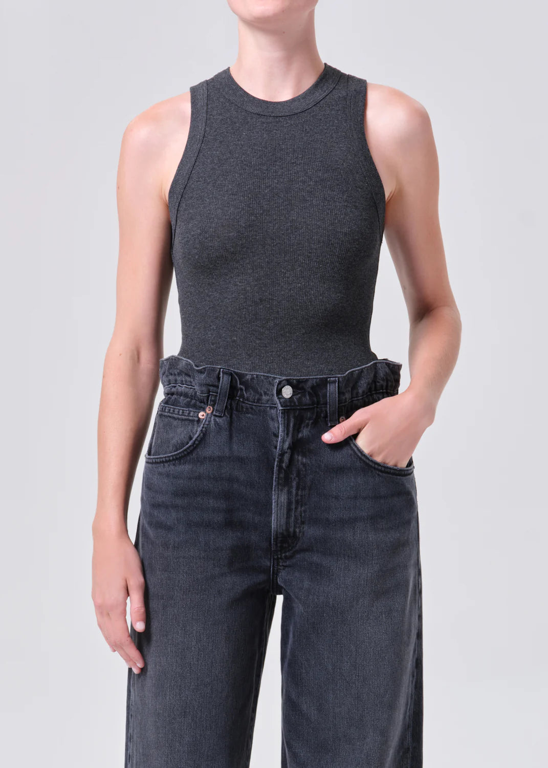 LEIGH TANK - CHARCOAL HEATHER