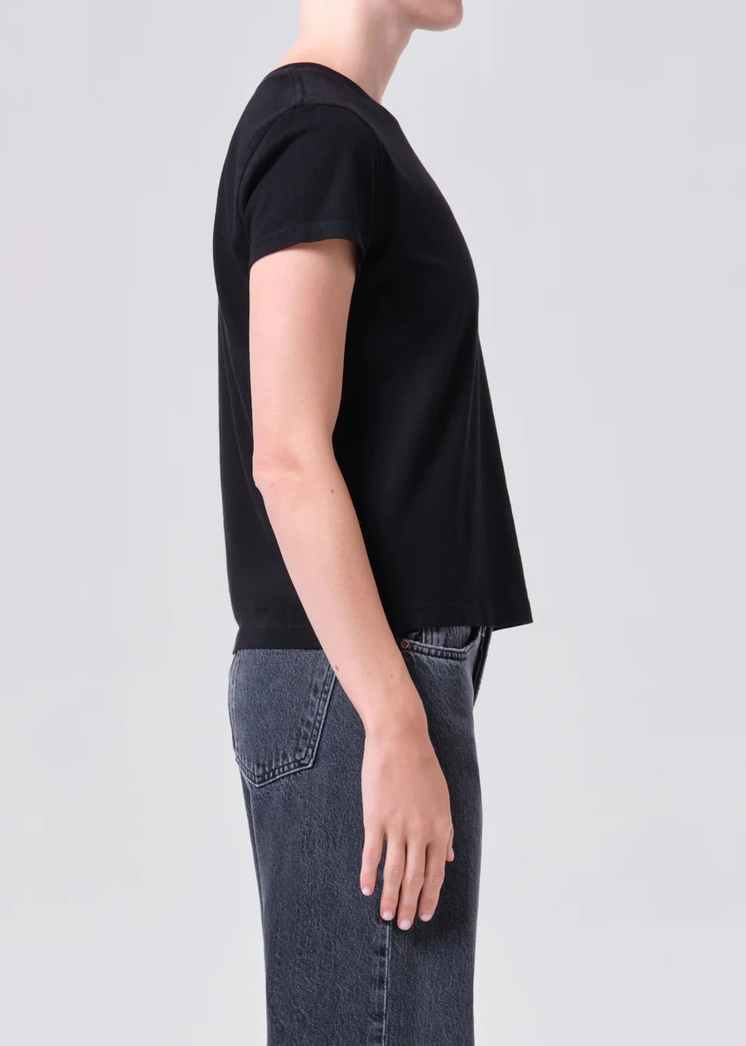 LONG LINE ADINE TEE - BLACK