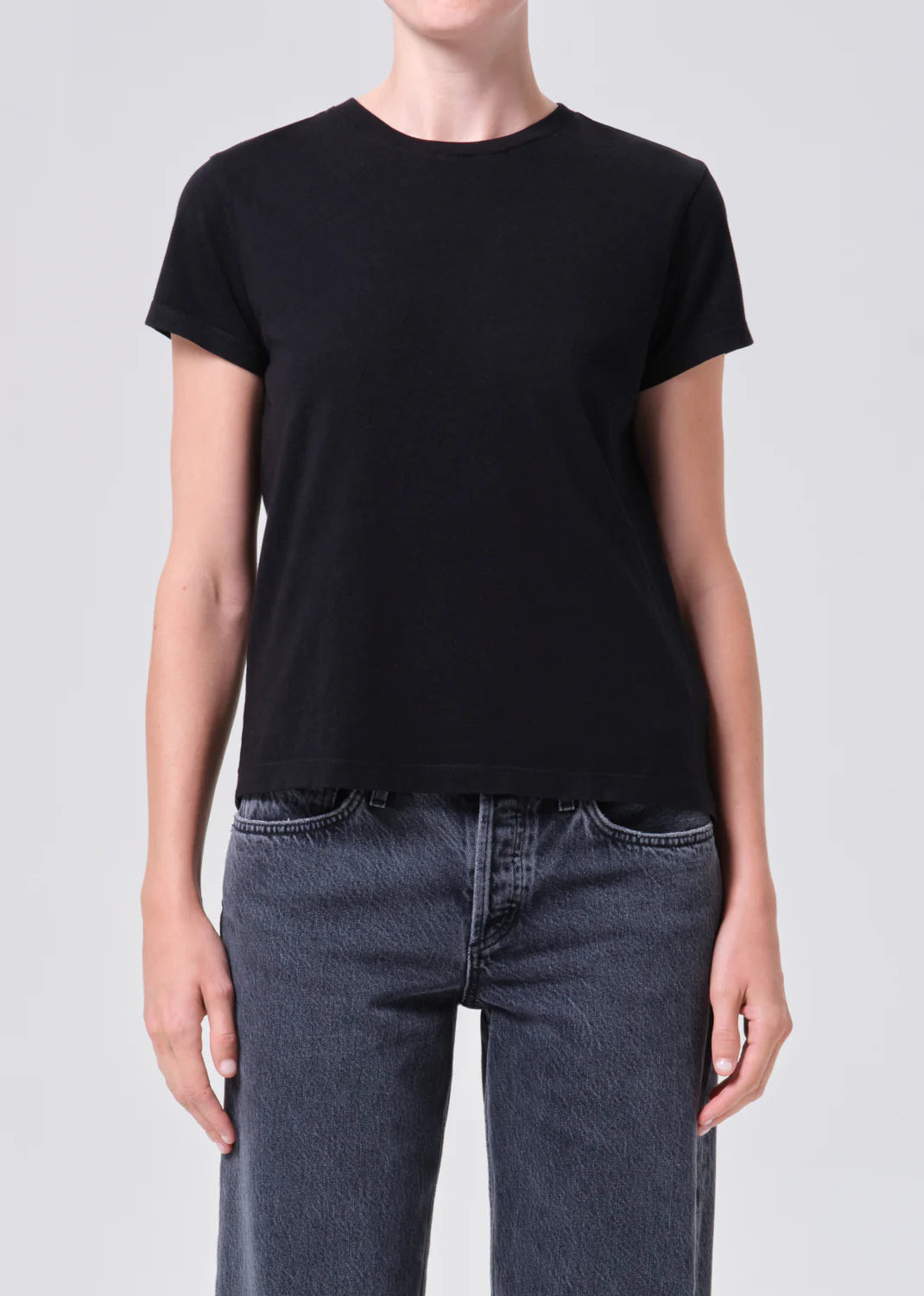 LONG LINE ADINE TEE - BLACK