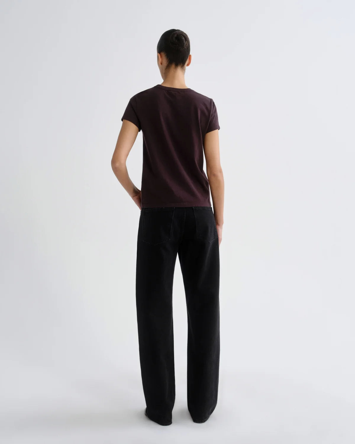 LONG LINE ADINE TEE - EGGPLANT