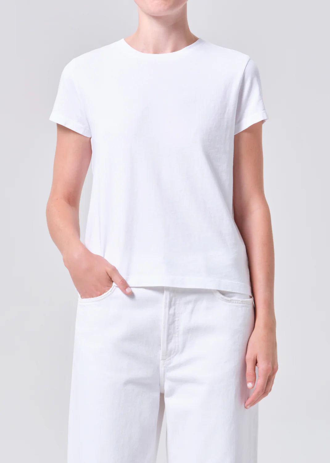 LONG LINE ADINE TEE - WHITE