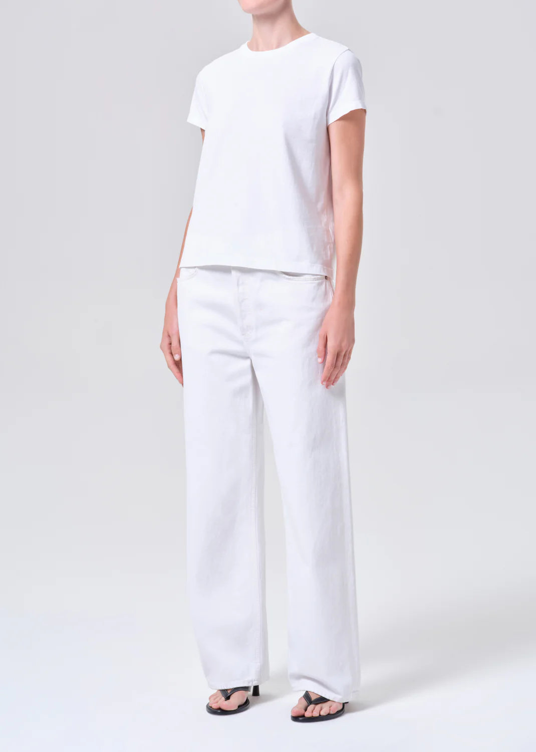 LONG LINE ADINE TEE - WHITE