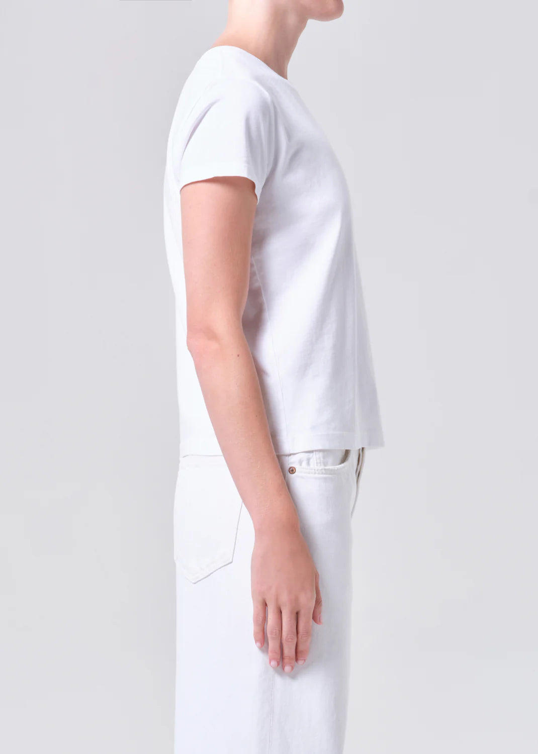 LONG LINE ADINE TEE - WHITE